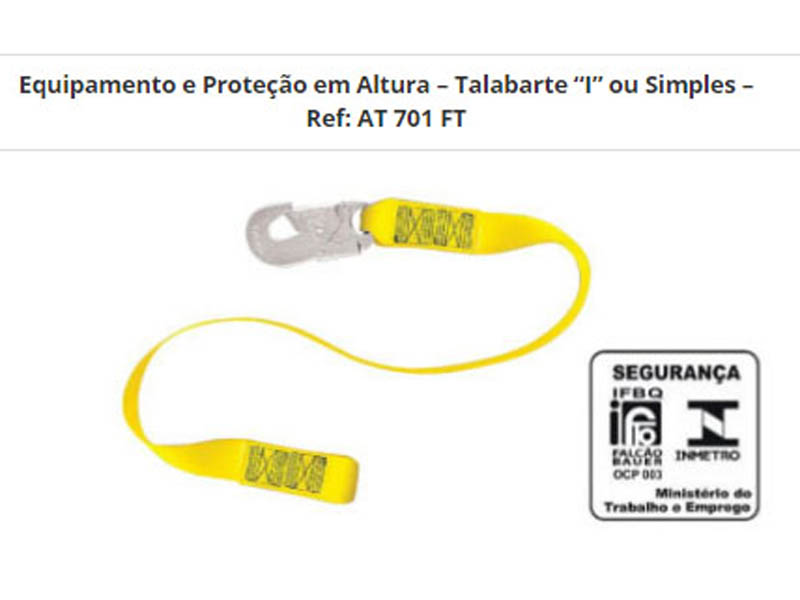 TALABARTE "I" FITA PLANA - AP 1110